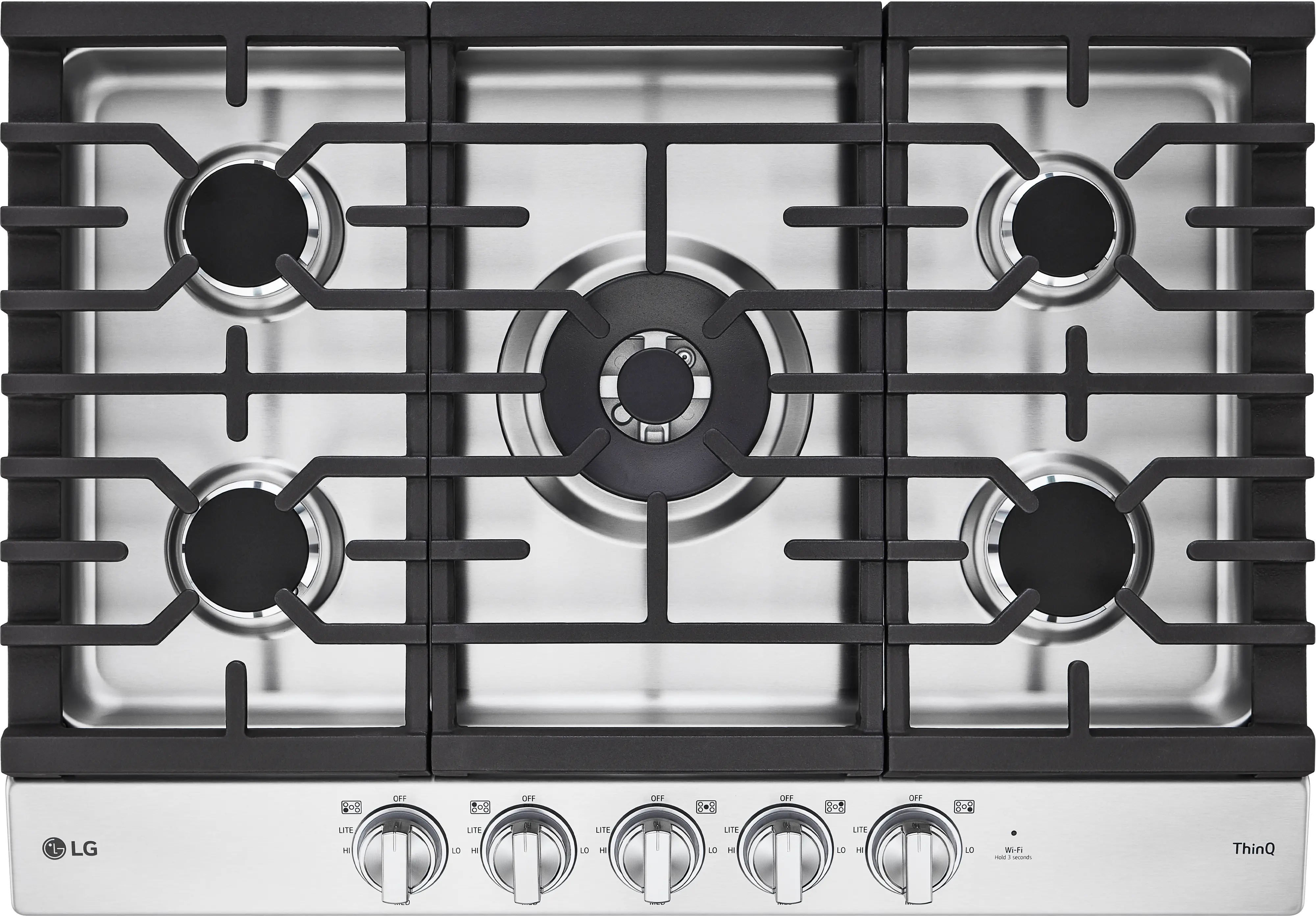 CBGJ3027S LG 30 Inch Gas Cooktop with Griddle - Stainless Steel-2
