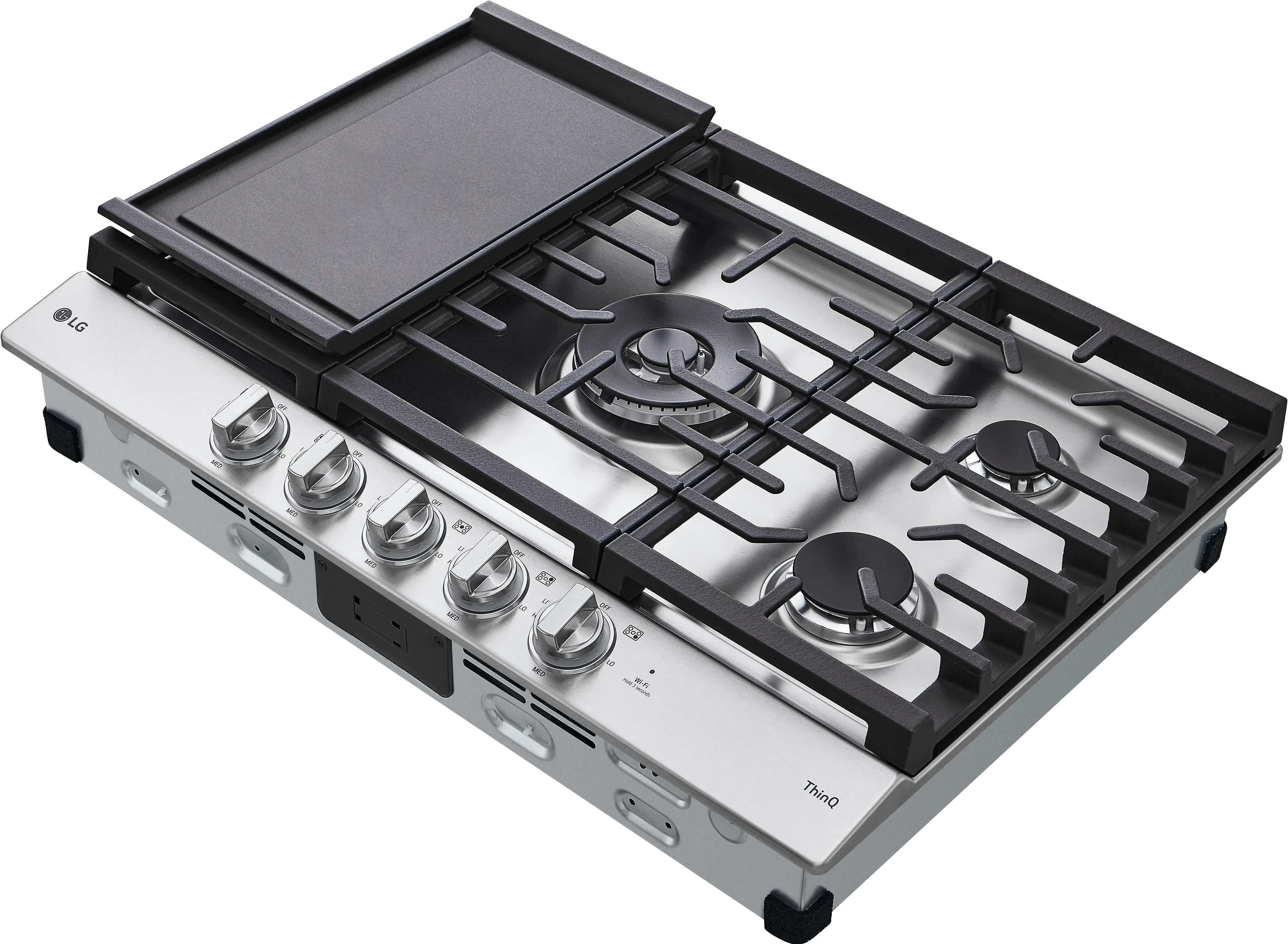 CBGJ3027S LG 30 Inch Gas Cooktop with Griddle - Stainless Steel-6