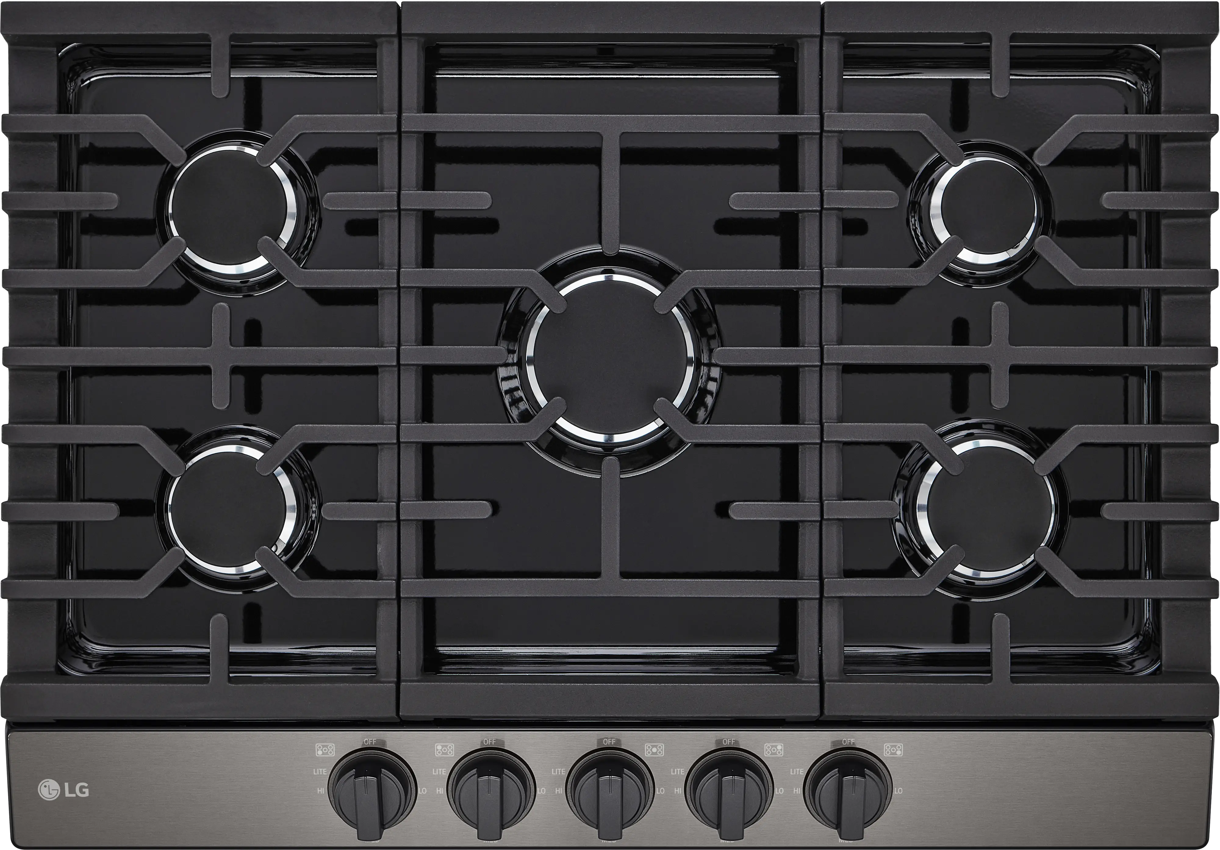 CBGJ3023D LG 30 Inch Gas Cooktop - Black Stainless Steel-3