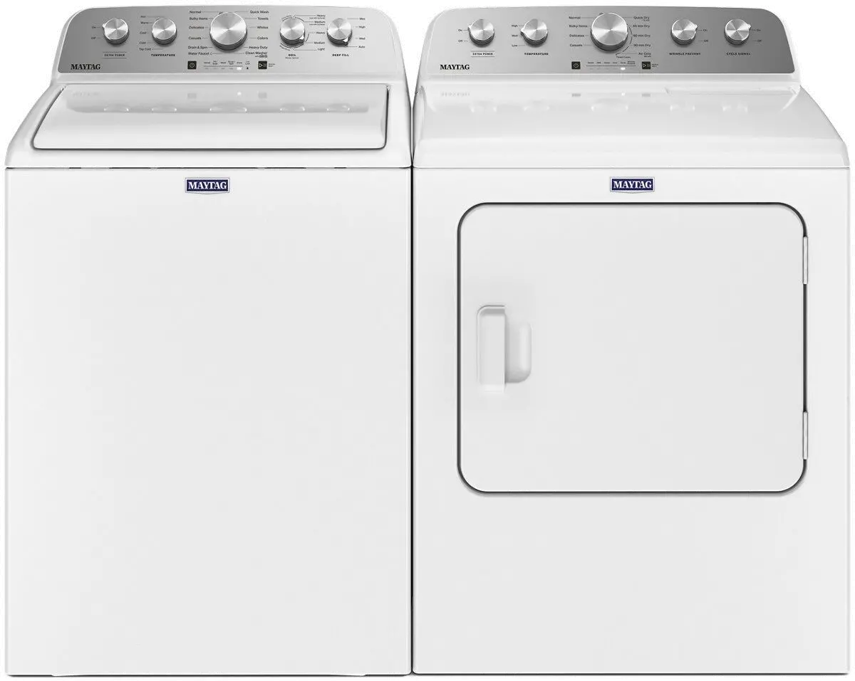 .MAT-W/W-5035-GAS-PR Maytag Gas Washer and Dryer Set - White 5035W-1