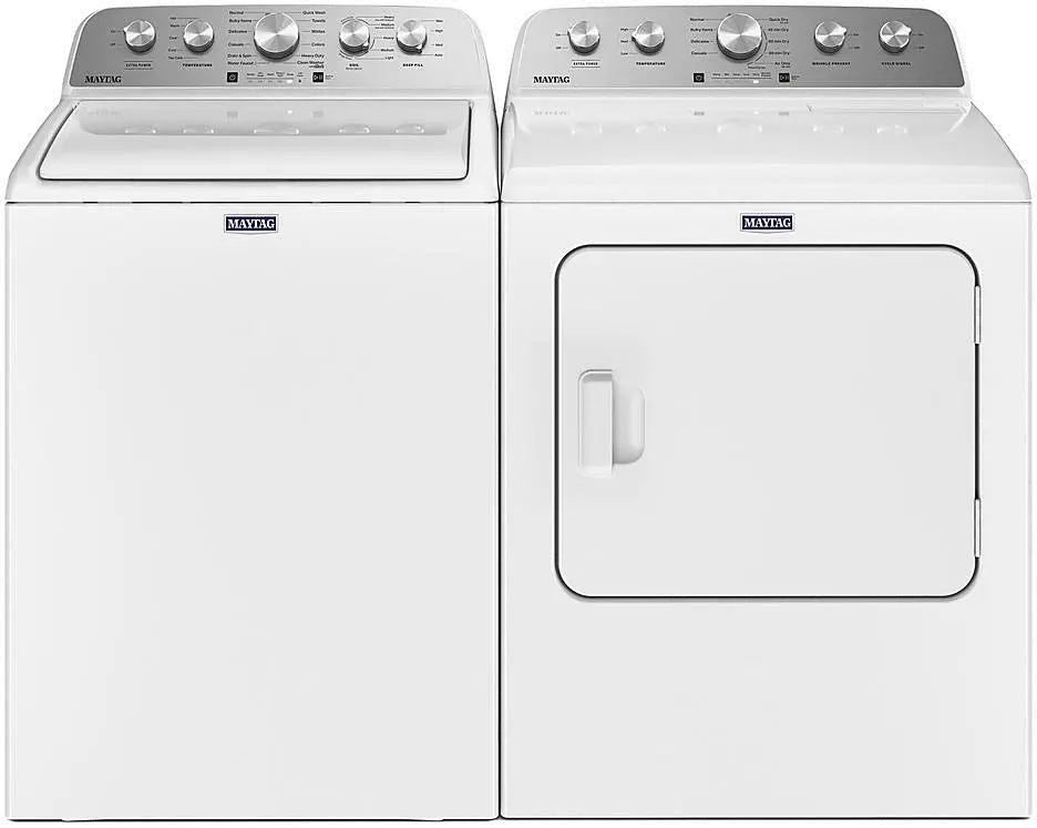 .MAT-W/W-5430-GAS-PR Maytag Gas Washer and Dryer Set - White-1