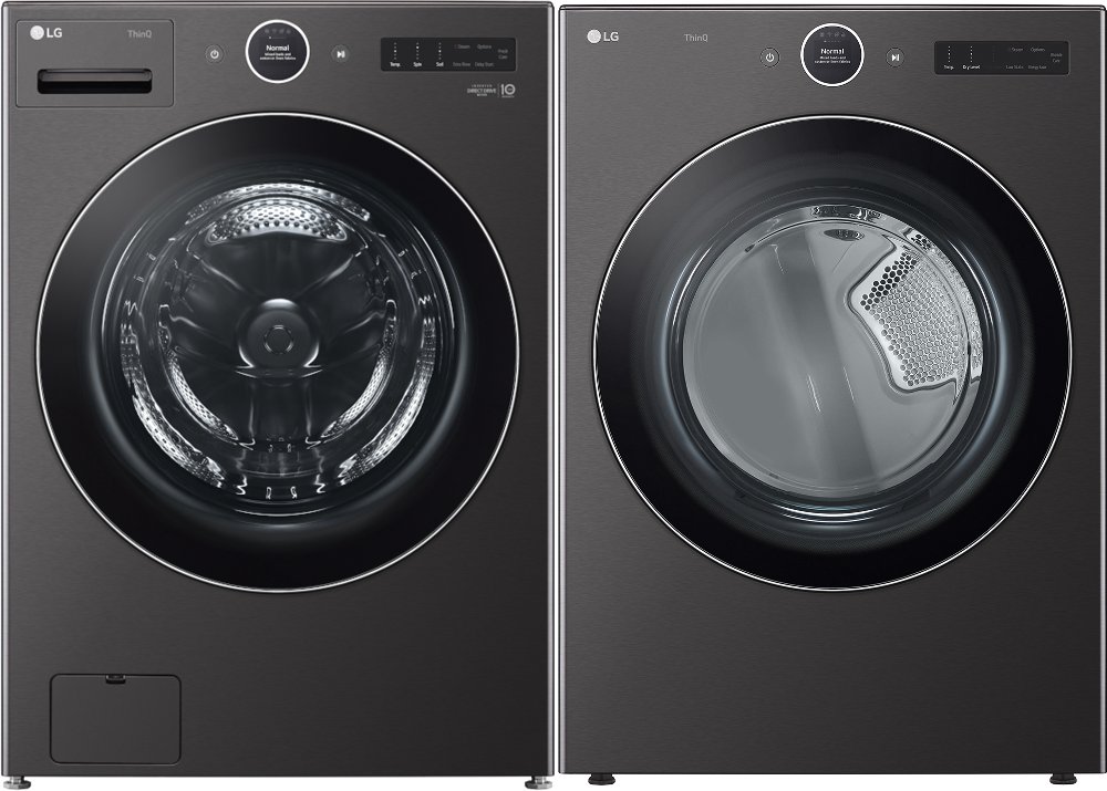 LG Washer and Electric Dryer Set - Black Steel 6700B