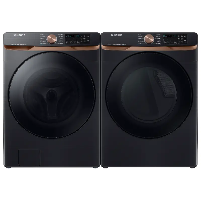 Samsung Front Load Electric Washer and Dryer Set - Brushed Black 50BG8300V