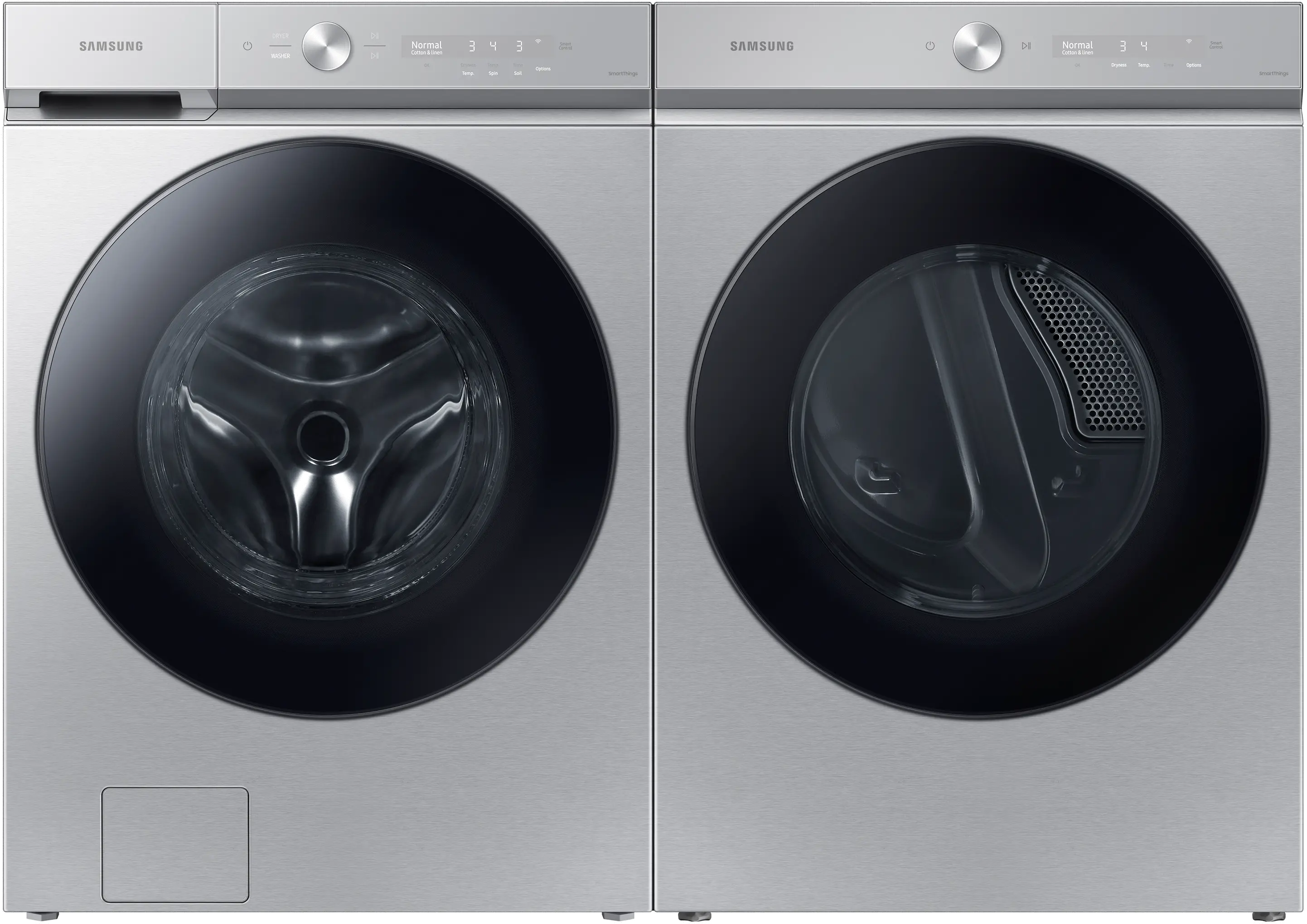 .SUG-SLV-8700-ELE-PR Samsung Bespoke Electric Washer and Dryer Set - Silver Steel 8700T-1