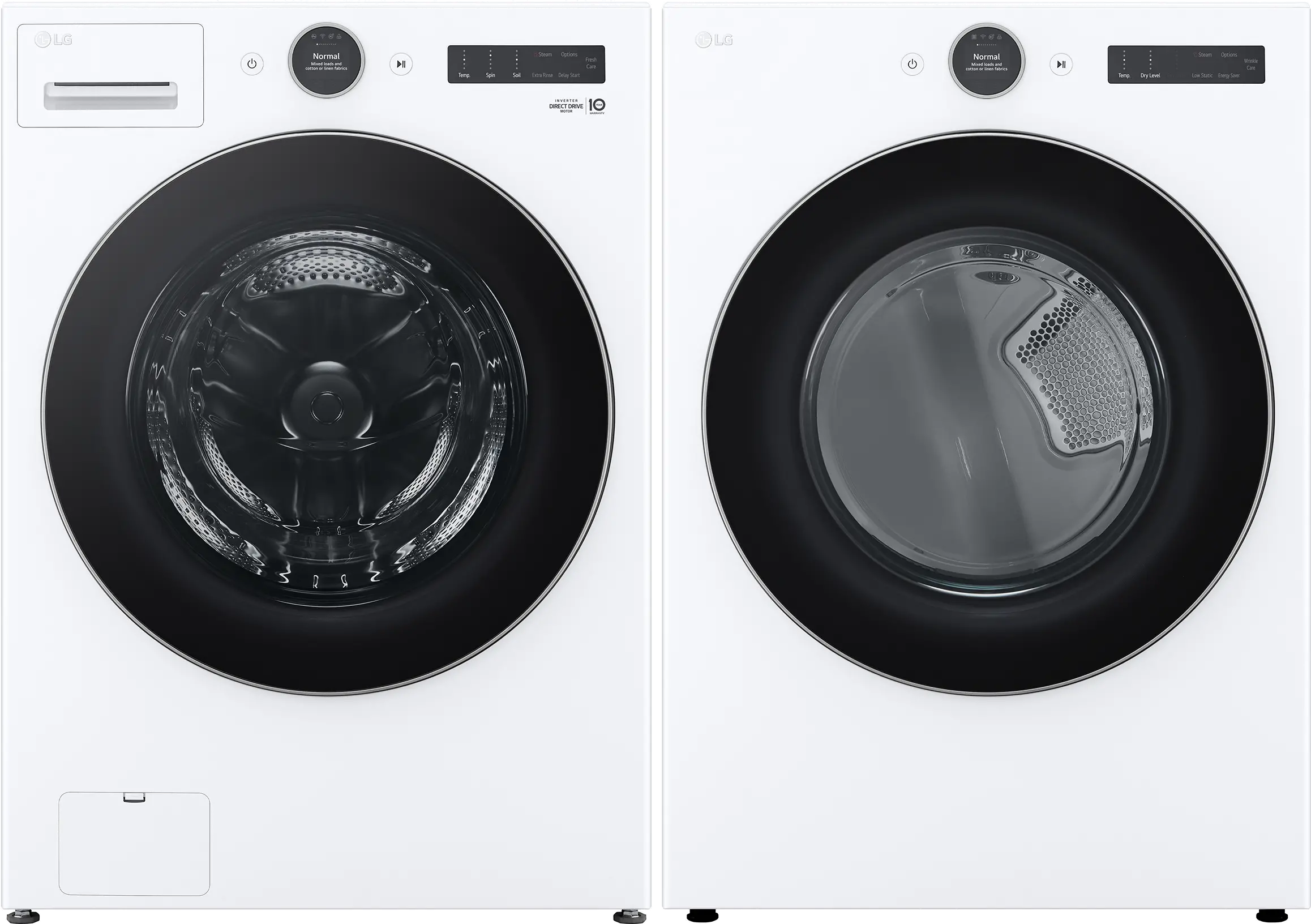 .LG-W/W-5500-ELE--PR LG Washer and Electric Dryer Set - White 5500-1