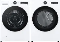 .LG-W/W-5500-GAS--PR LG Washer and Gas Dryer Set - White 5500