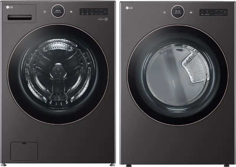 LG Washer and Electric Dryer Set - Black Steel 6500B