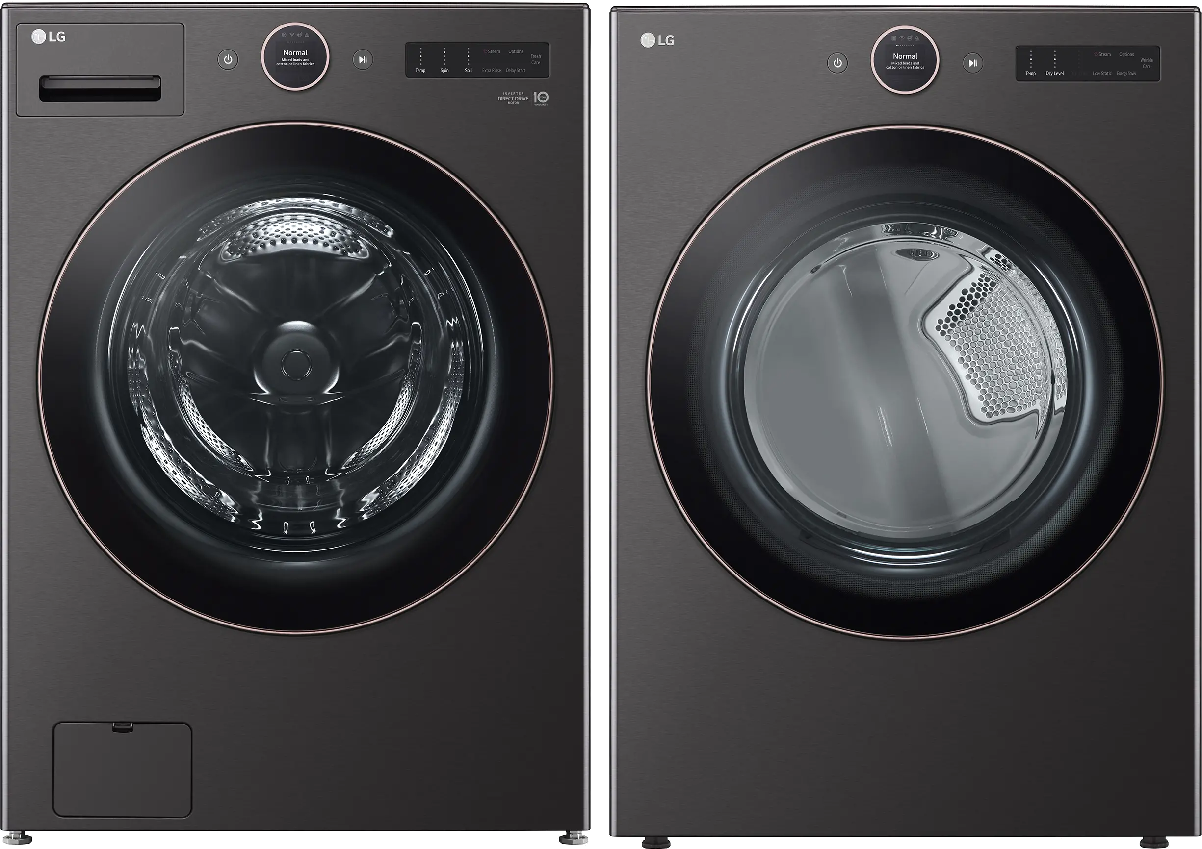.LG-BST-6500-GAS--PR LG Washer and Gas Dryer Set - Black Steel 6500B-1