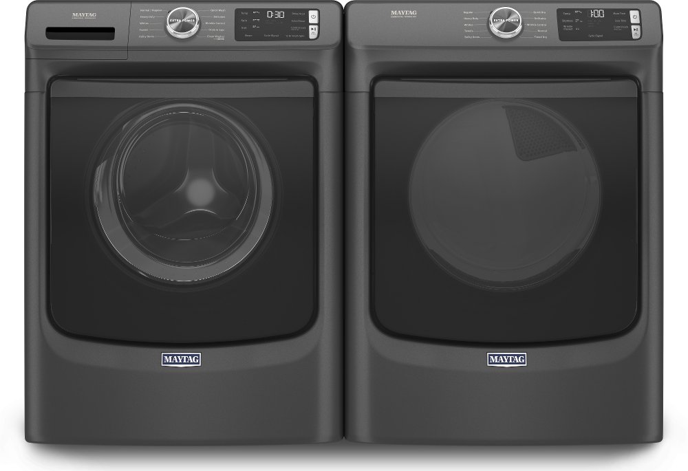 Maytag Front Load Gas Washer and Dryer Set - Black 5630B
