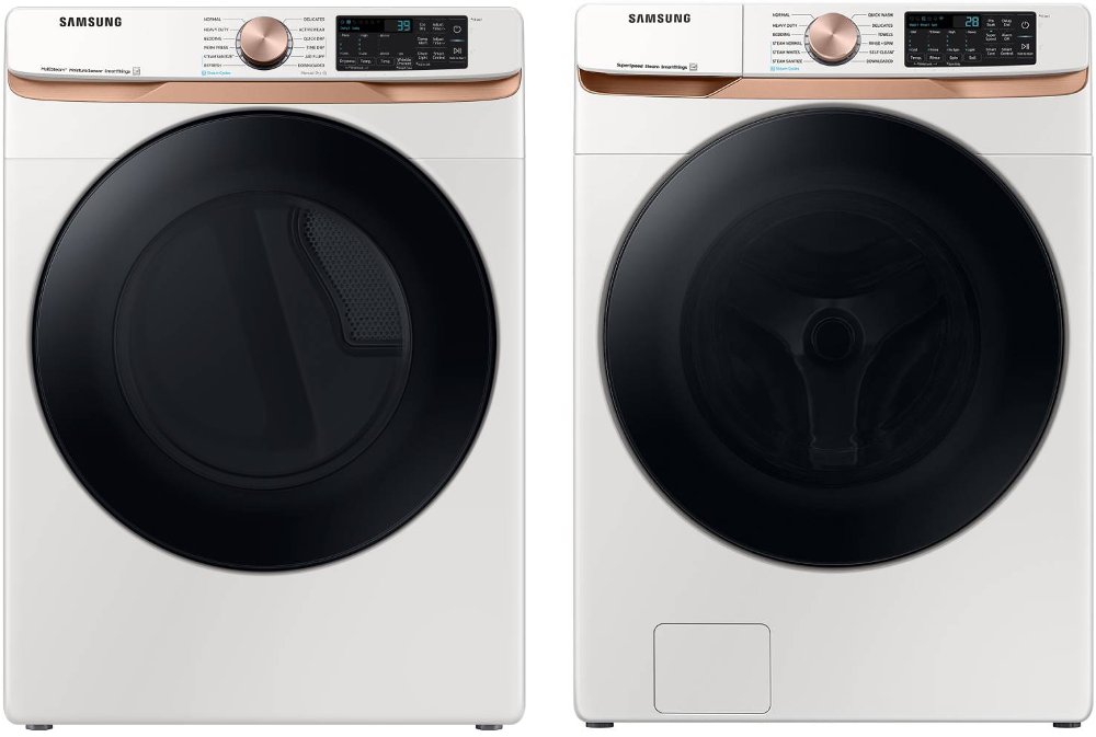 Samsung Front Load Washer and Gas Dryer Set - Ivory 50BG8300