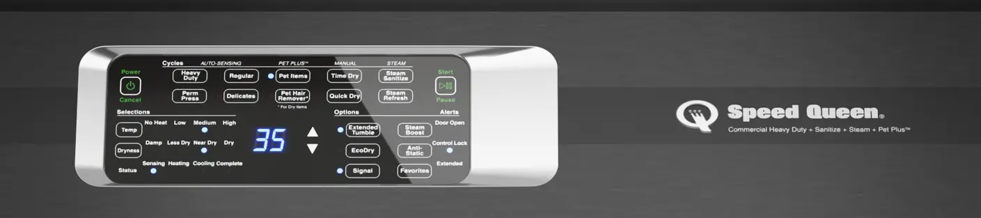 DR7004WE Speed Queen Electric Dryer - White DR7004-2