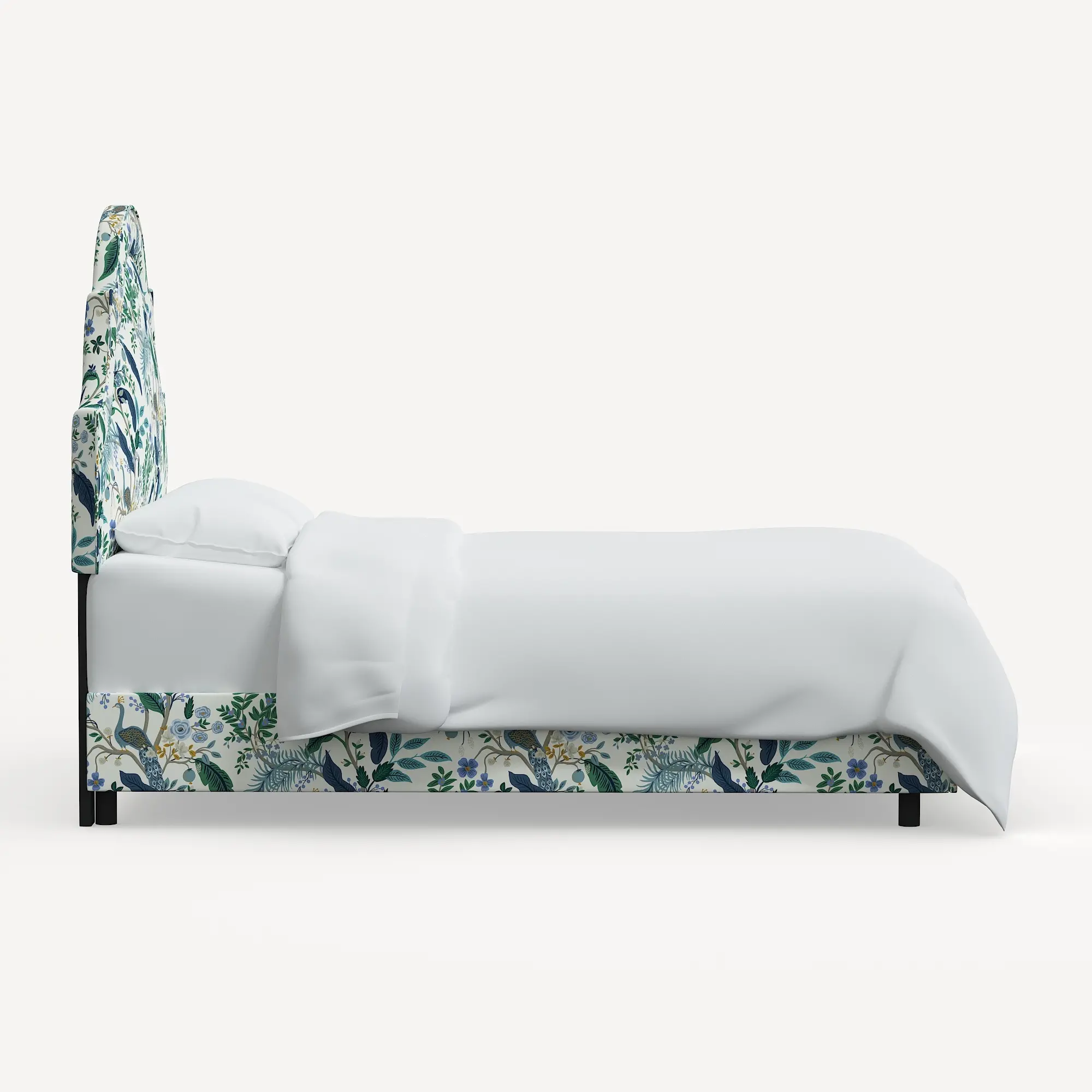 181BEDRPCPCBLWHLCB Rifle Paper Co. Marion Blue Peacock Full Bed-6