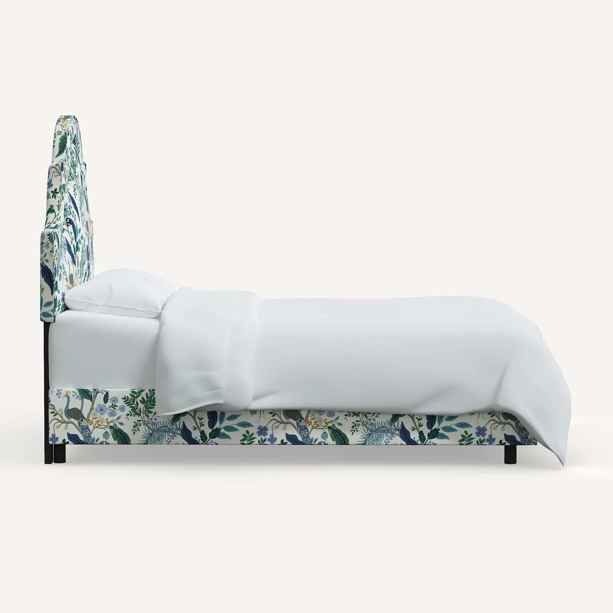 182BEDRPCPCBLWHLCB Rifle Paper Co. Marion Blue Peacock Queen Bed-6