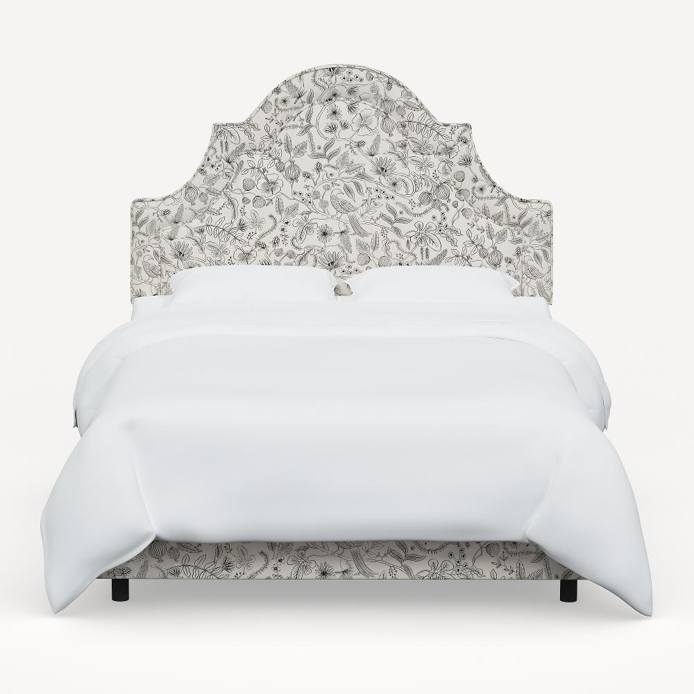 Rifle Paper Co Marion Aviary Cream & Black Queen Bed