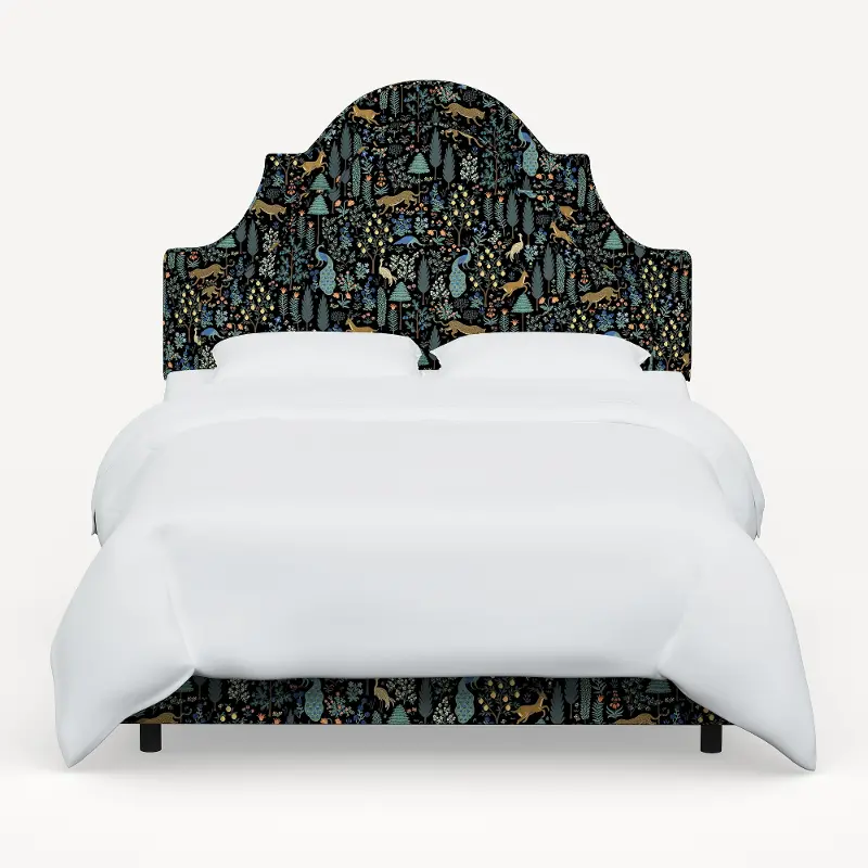Rifle Paper Co Marion Menagerie Black King Bed