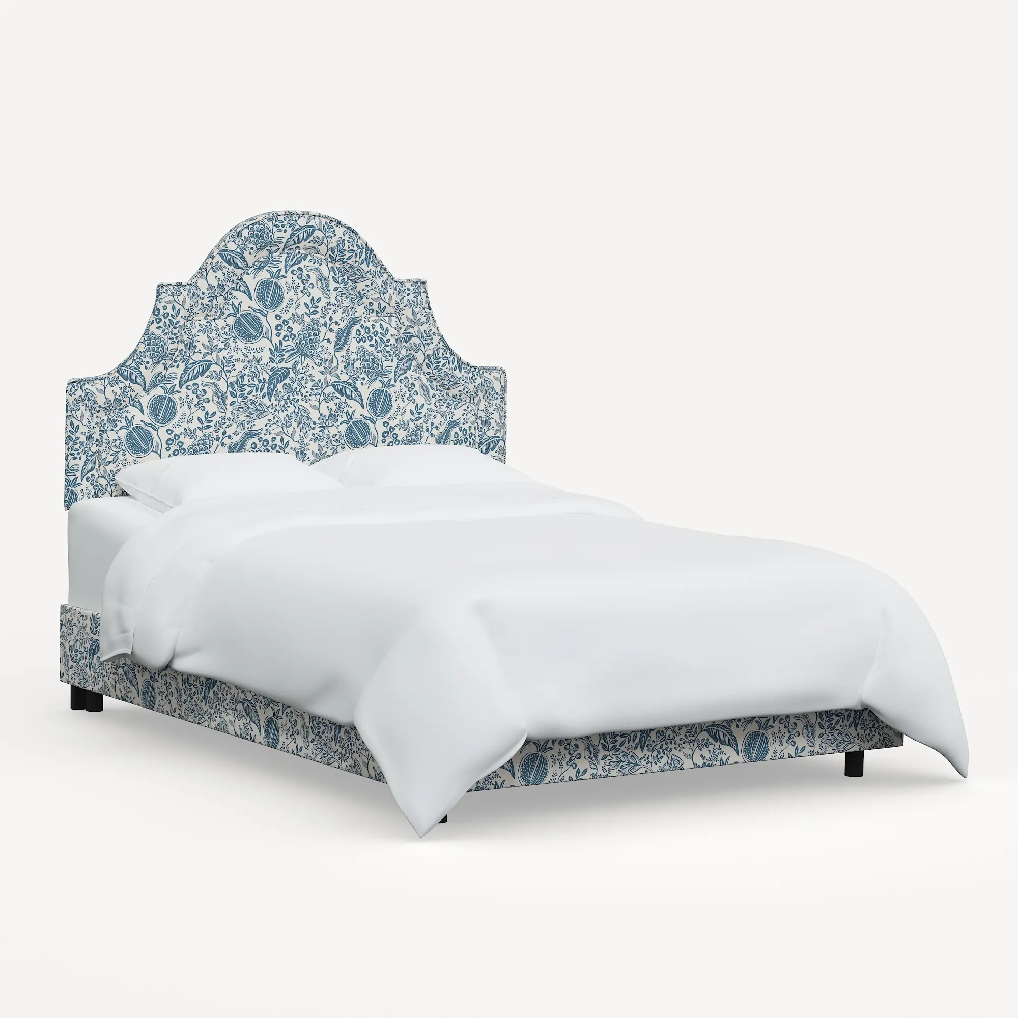 182BEDRPCPMBLULCB Rifle Paper Co. Marion Blue Pomegranate Queen Bed-2