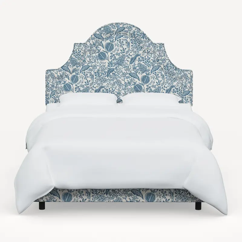Rifle Paper Co. Marion Blue Pomegranate Cal-King Bed