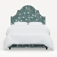 182BEDRPCPNEMRLCB Rifle Paper Co Marion Emerald Peonies Queen Bed