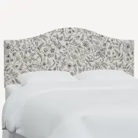 911FRPCAVBLKCRMLCB Rifle Paper Co Mayfair Aviary Cream & Black Full Headboard