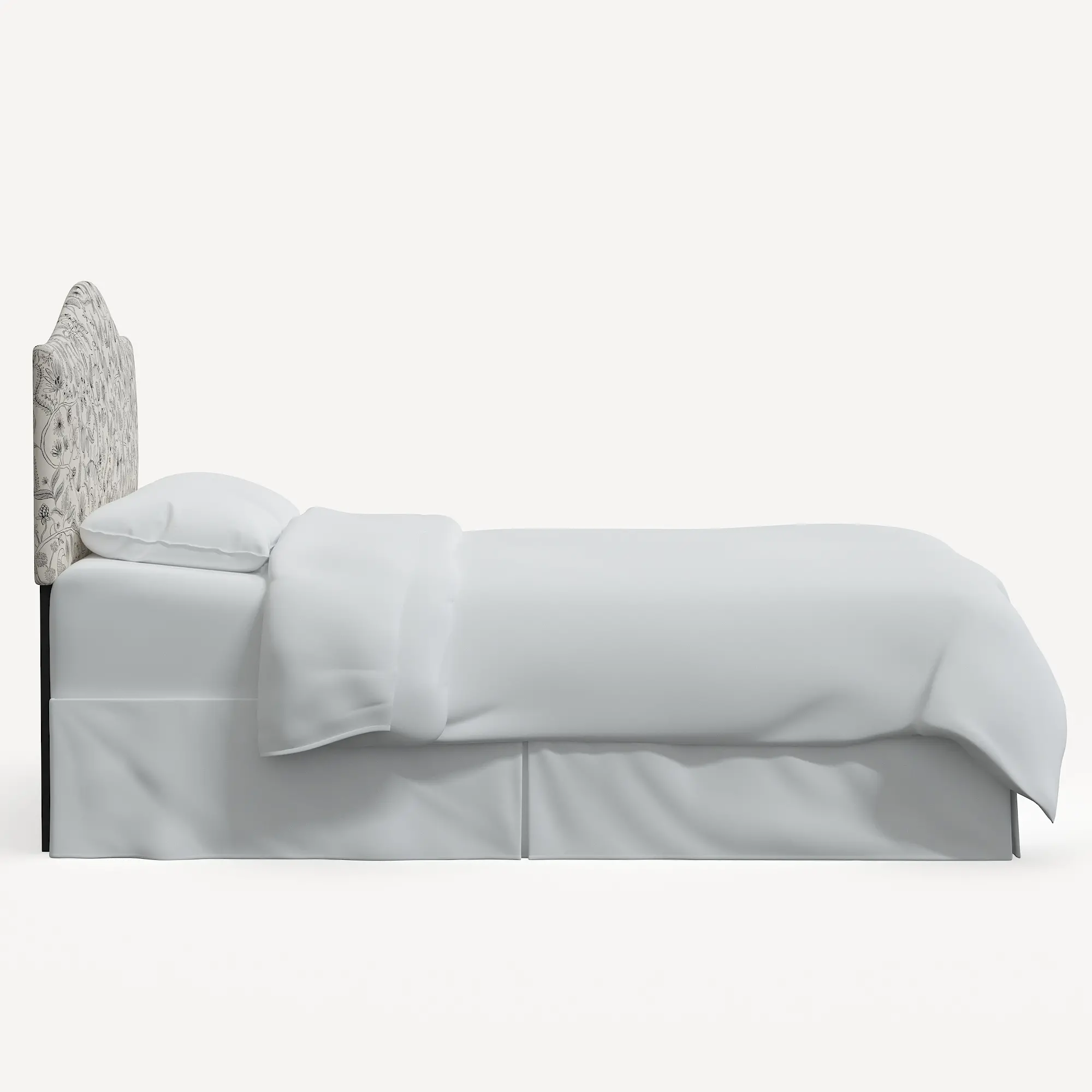 912QRPCAVBLKCRMLCB Rifle Paper Co Mayfair Aviary Cream & Black Queen Headboard-4