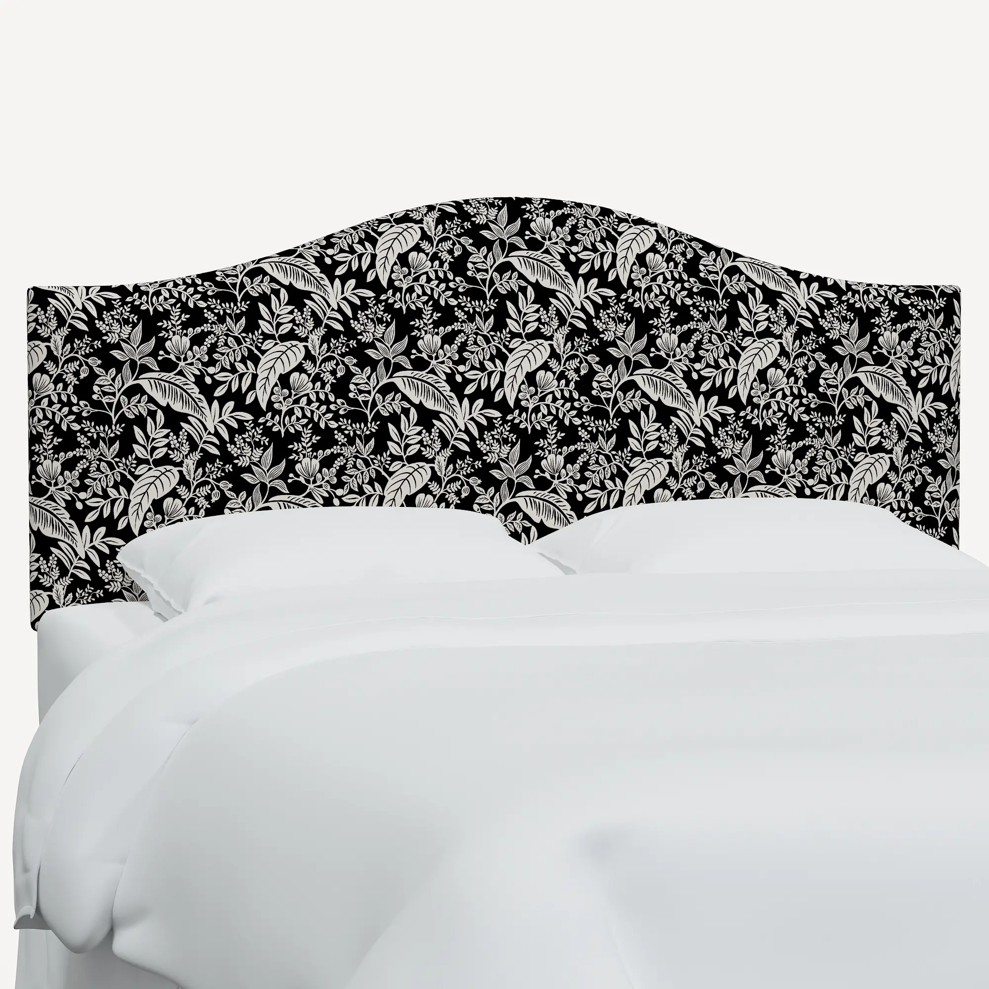 912QRPCCNBLCRMLCB Rifle Paper Co Mayfair Canopy Black & Cream Queen Headboard-1