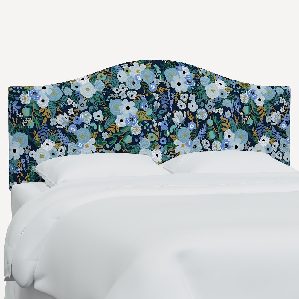 Rifle Paper Co Mayfair Garden Party Blue Full Headboard