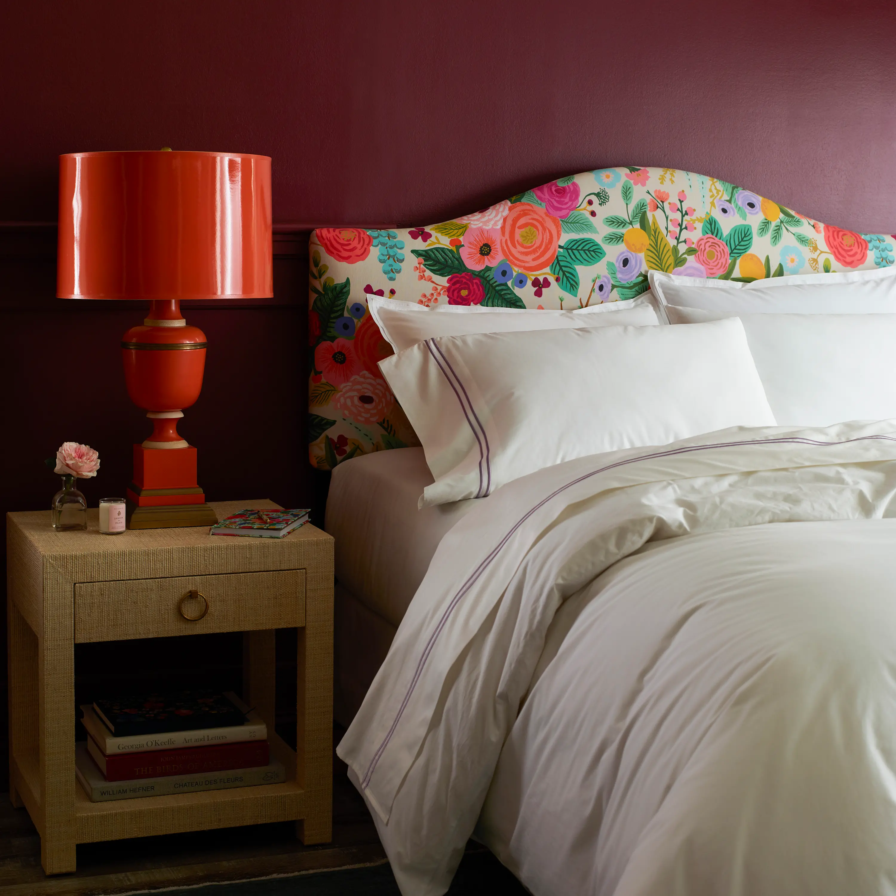 913KRPCGRPRTLCB Rifle Paper Co Mayfair Garden Party Pink King Headboard-3