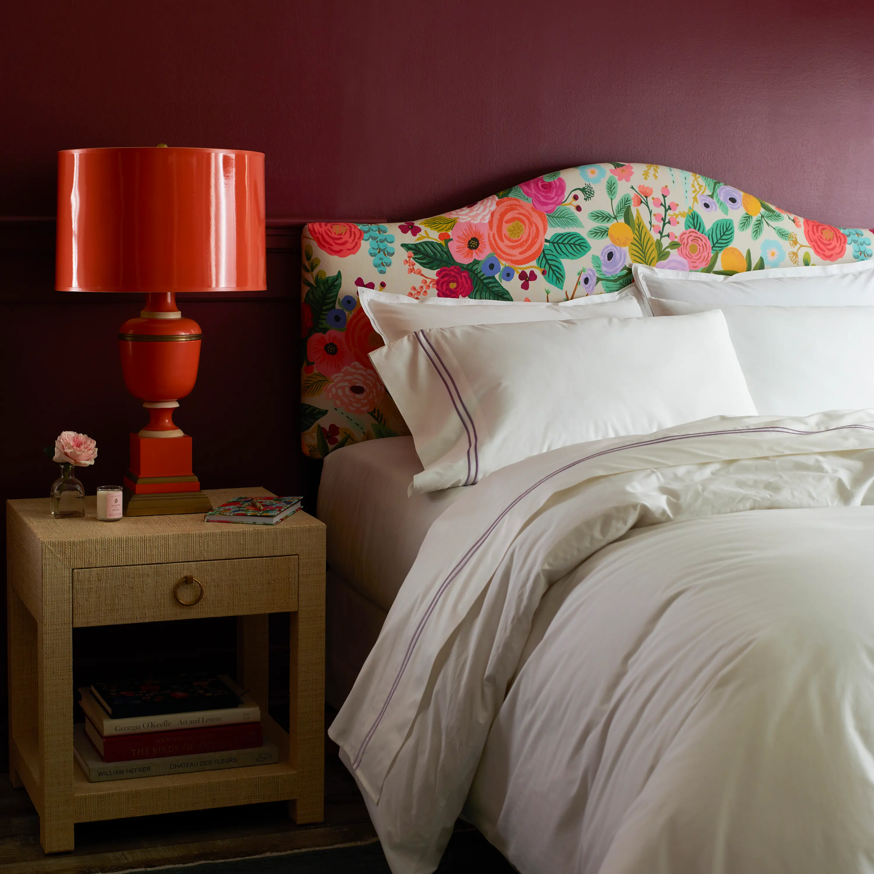 913KRPCGRPRTLCB Rifle Paper Co Mayfair Garden Party Pink King Headboard-2