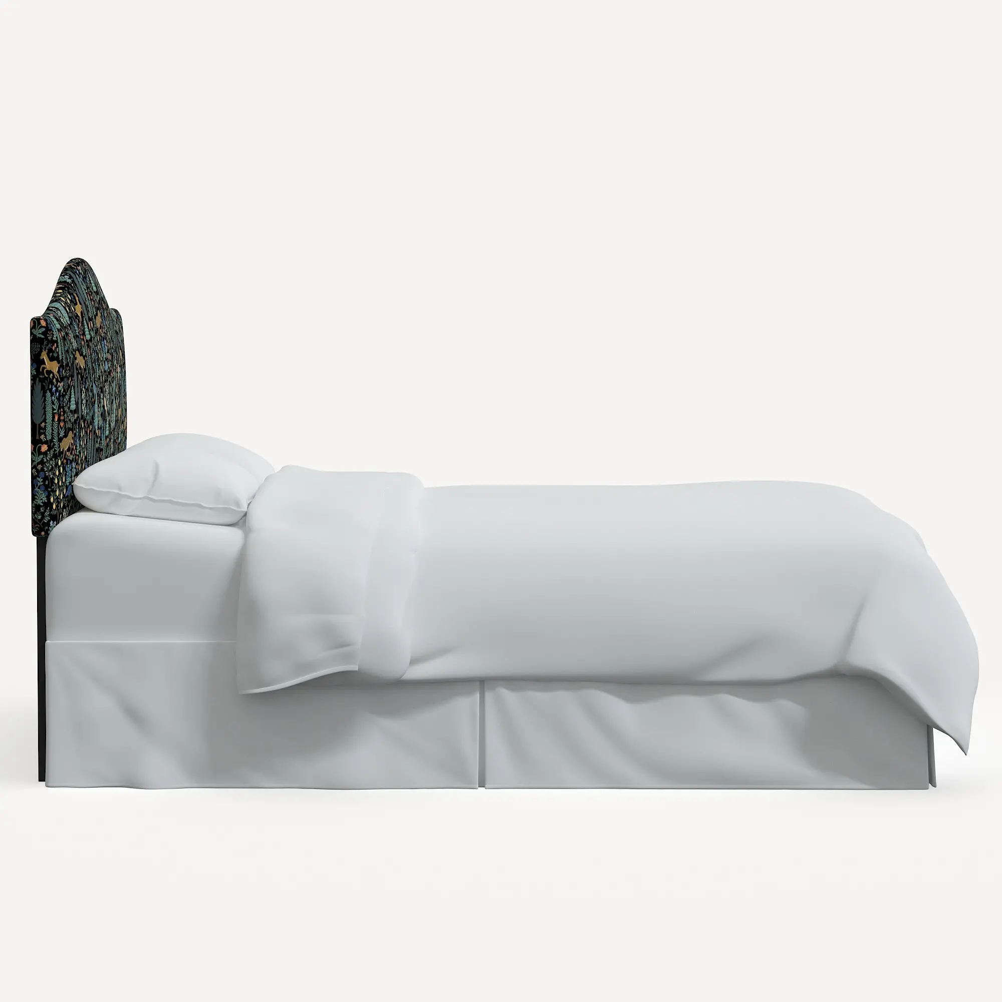 910TRPCMNBLKLCB Rifle Paper Co Mayfair Menagerie Black Twin Headboard-4