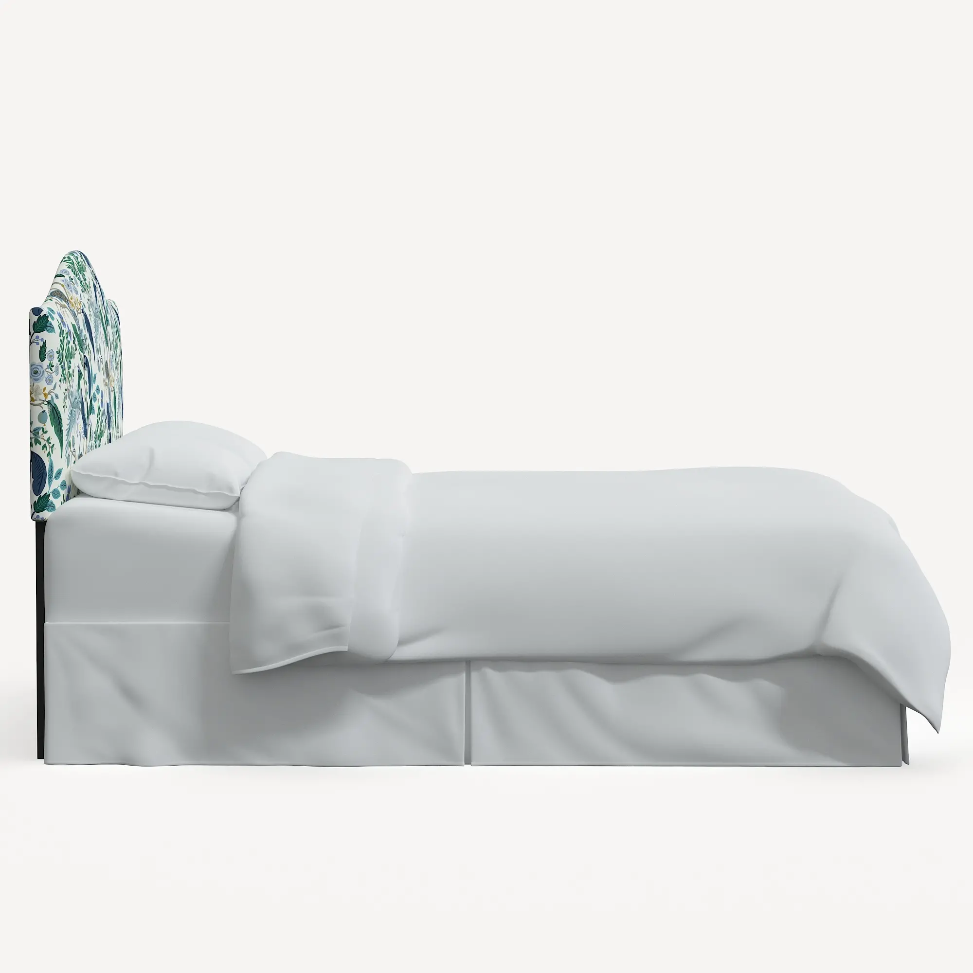 912QRPCPCBLWHLCB Rifle Paper Co Mayfair Blue Peacock Queen Headboard-3