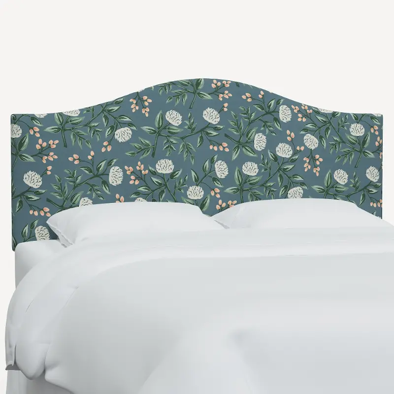 Rifle Paper Co Mayfair Emerald Peonies Cal-King Headboard