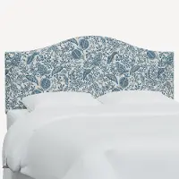 912QRPCPMBLULCB Rifle Paper Co Mayfair Blue Pomegranate Queen Headboard