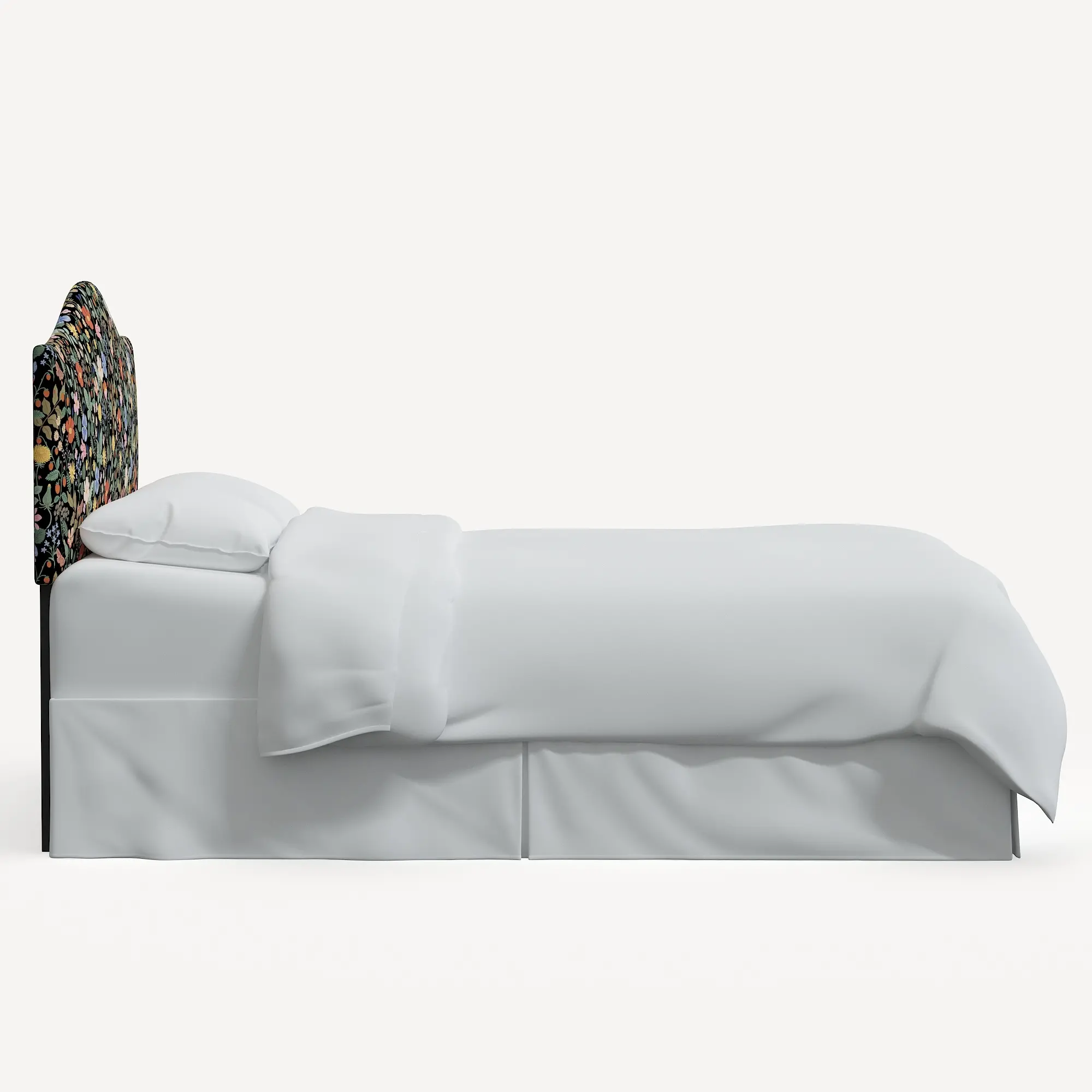 912QRPCSTFLBLKLCB Rifle Paper Co Mayfair Black Strawberry Fields Queen Headboard-4