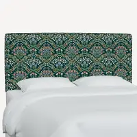 484CRPCBREMRLCB Rifle Paper Co Elly Bramble Emerald Cal-King Headboard