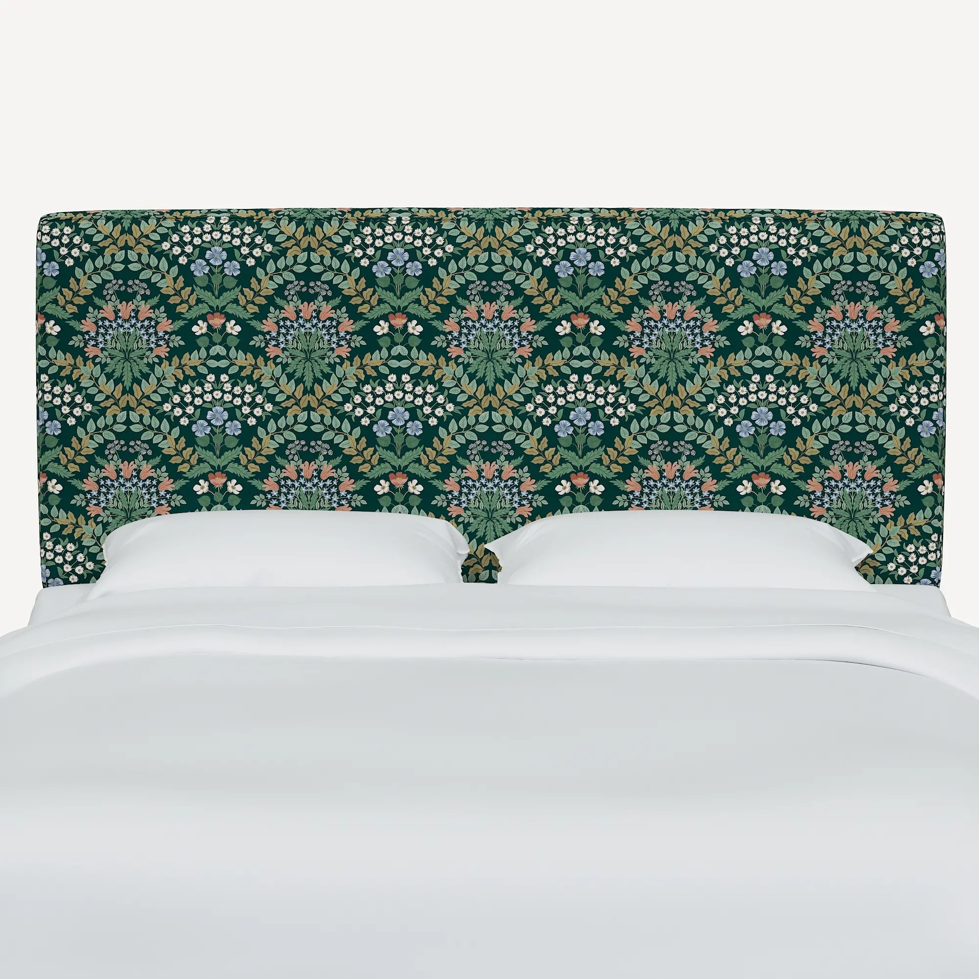 484CRPCBREMRLCB Rifle Paper Co Elly Bramble Emerald Cal-King Headboard-5