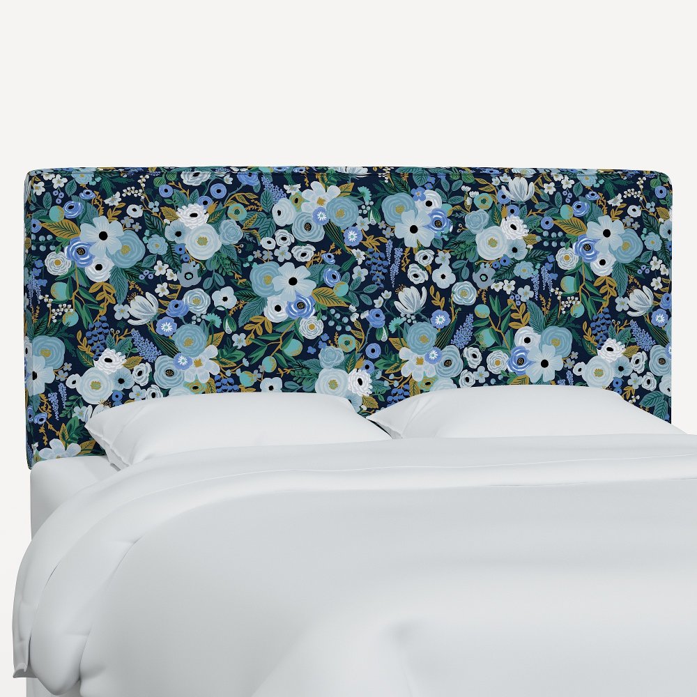 Rifle Paper Co Elly Garden Party Blue Cal-King Headboard