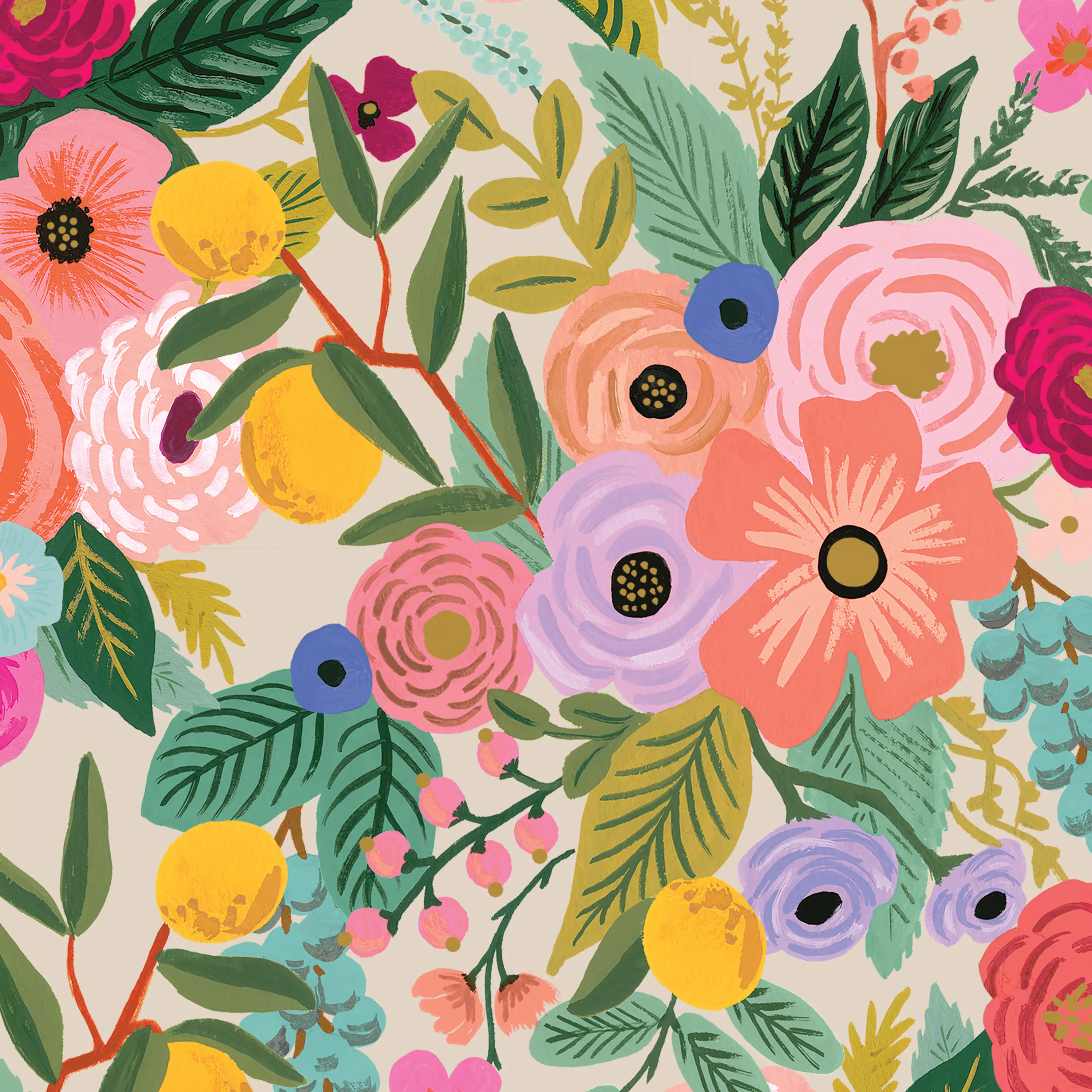 481FRPCGRPRTLCB Rifle Paper Co Elly Garden Party Pink Full Headboard-5