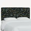 482QRPCMNBLKLCB Rifle Paper Co Elly Menagerie Black Queen Headboard