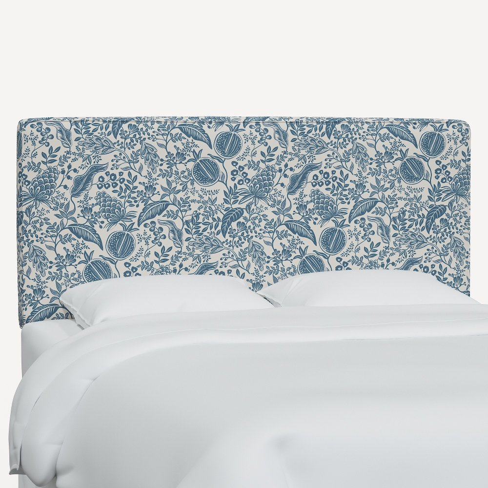 Rifle Paper Co Elly Blue Pomegranate Full Headboard