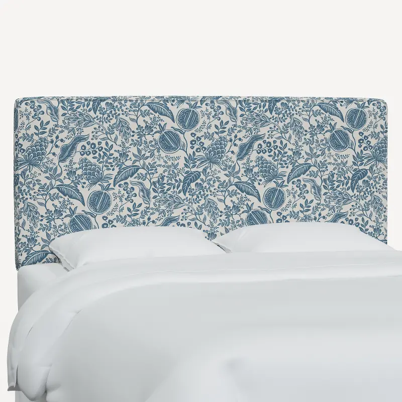 Rifle Paper Co Elly Blue Pomegranate Full Headboard