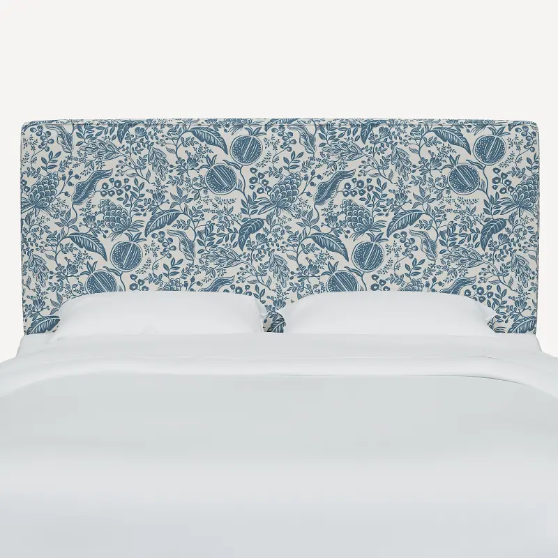 Rifle Paper Co Elly Blue Pomegranate Queen Headboard - Thumbnail 2