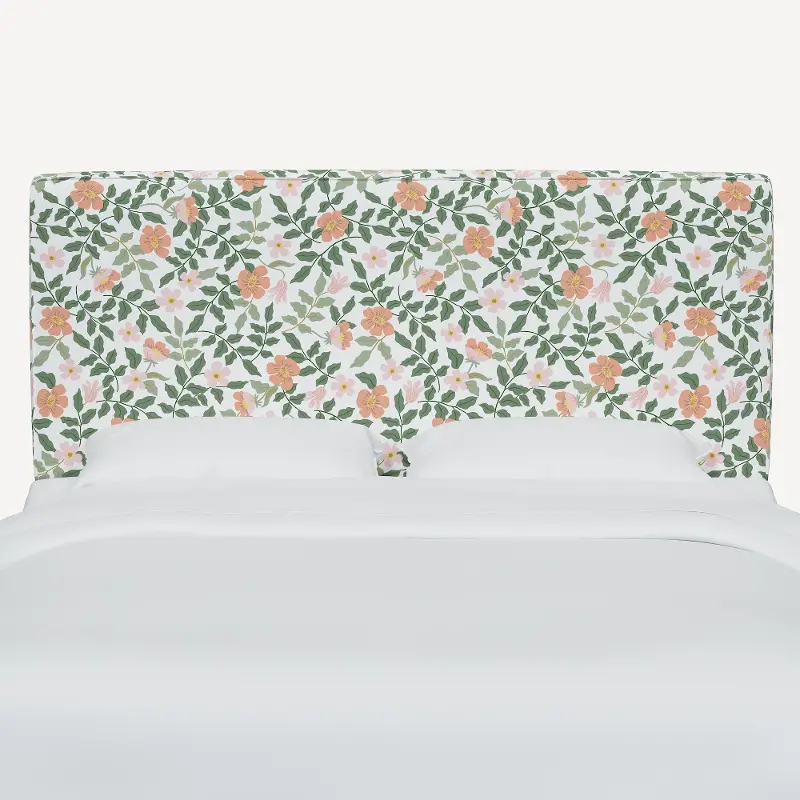 Rifle Paper Co Elly Primrose Blush & Cream Queen Headboard