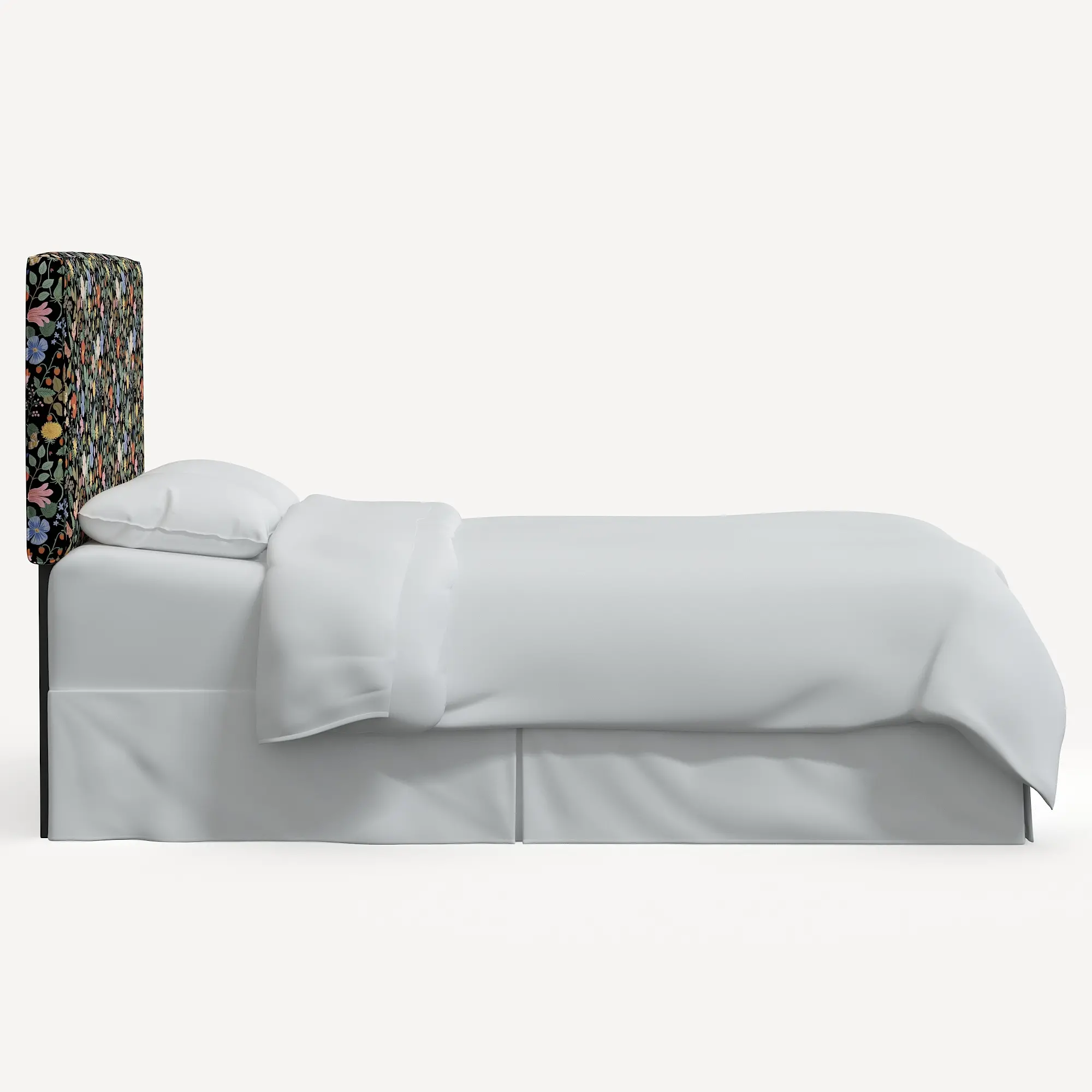 482QRPCSTFLBLKLCB Rifle Paper Co Elly Black Strawberry Fields Queen Headboard-4