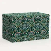 4325STRPCBREMRLCB Rifle Paper Co. Willie Bramble Emerald Storage Bench