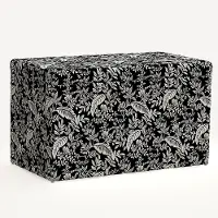 4325STRPCCNBLCRMLCB Rifle Paper Co. Willie Canopy Black & Cream Storage Bench