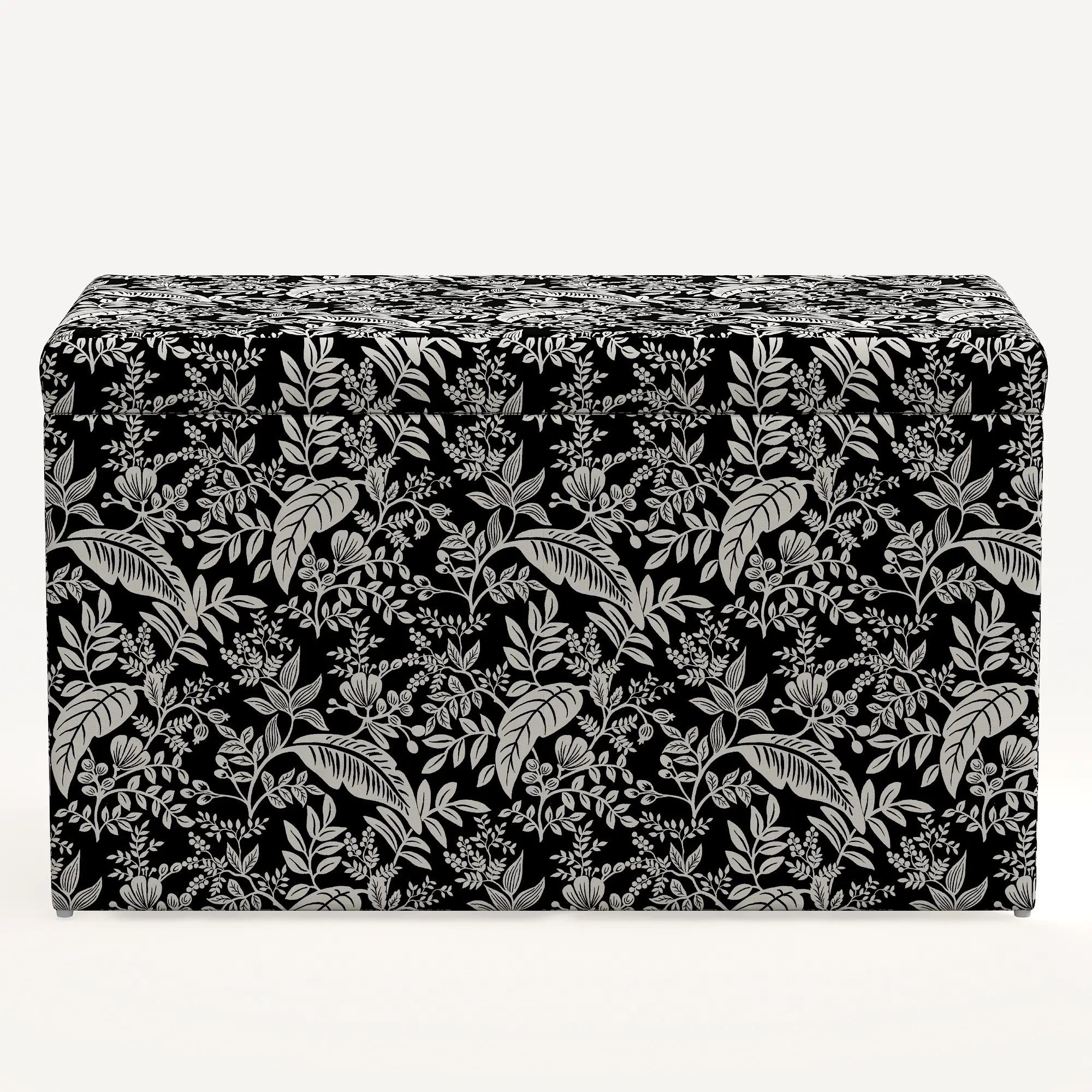 4325STRPCCNBLCRMLCB Rifle Paper Co. Willie Canopy Black & Cream Storage Bench-2