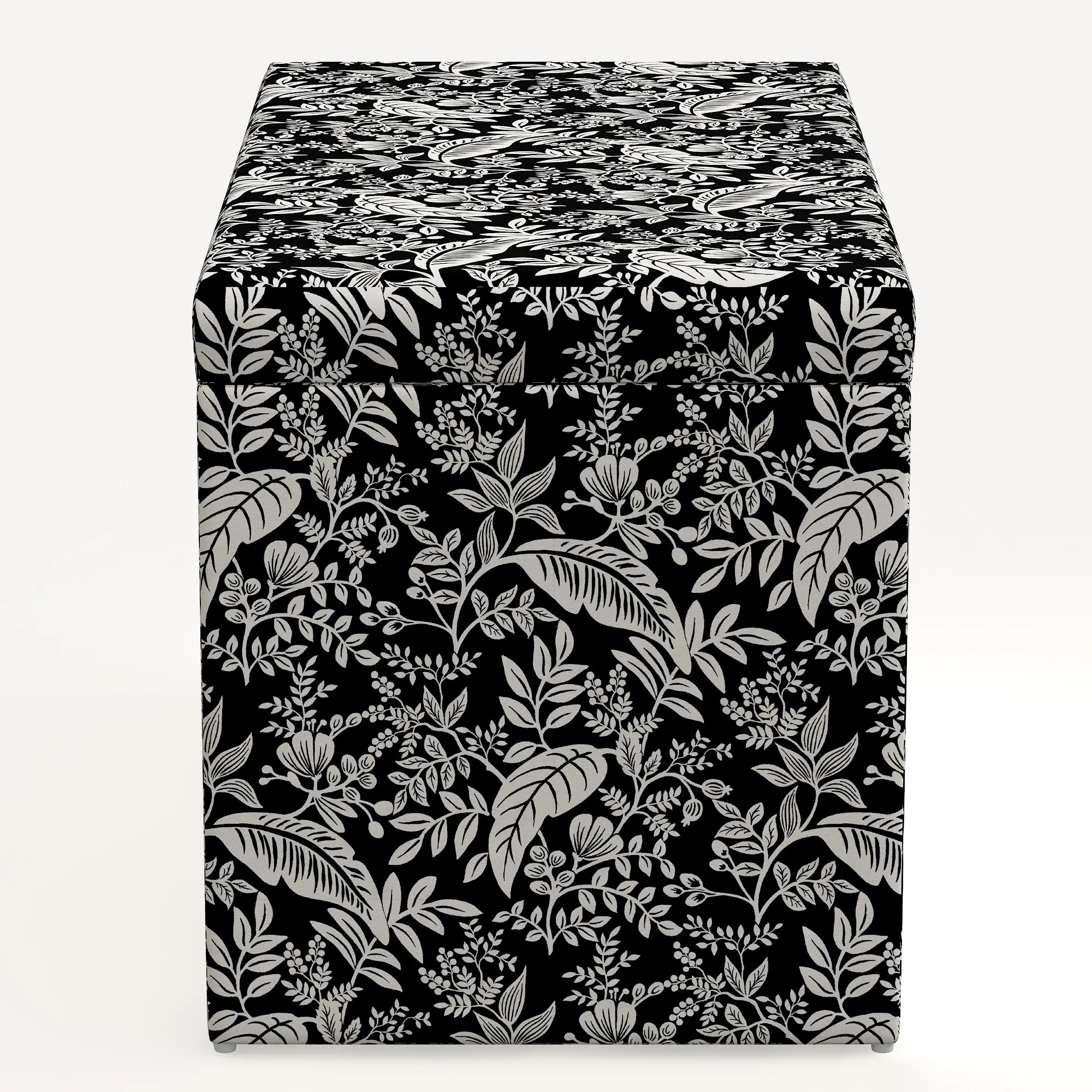 4325STRPCCNBLCRMLCB Rifle Paper Co. Willie Canopy Black & Cream Storage Bench-3