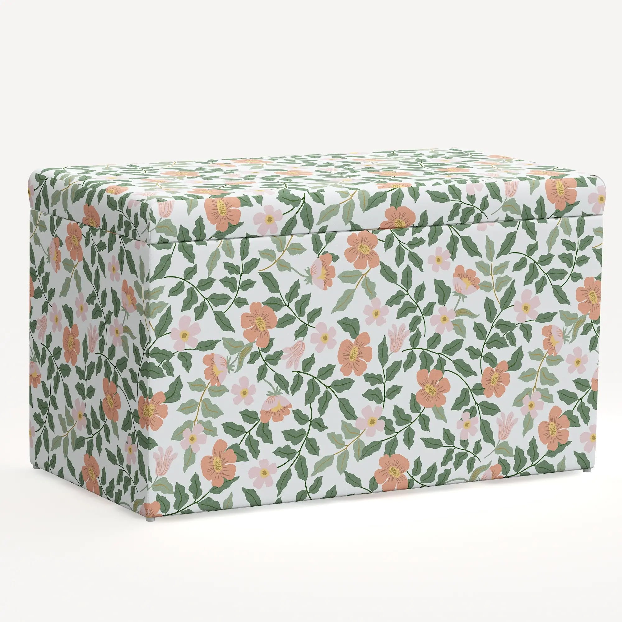 4325STRPCPRBLSCRMLCB Rifle Paper Co. Willie Primrose Blush & Cream Storage Bench-1