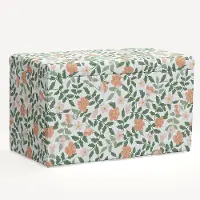 4325STRPCPRBLSCRMLCB Rifle Paper Co. Willie Primrose Blush & Cream Storage Bench