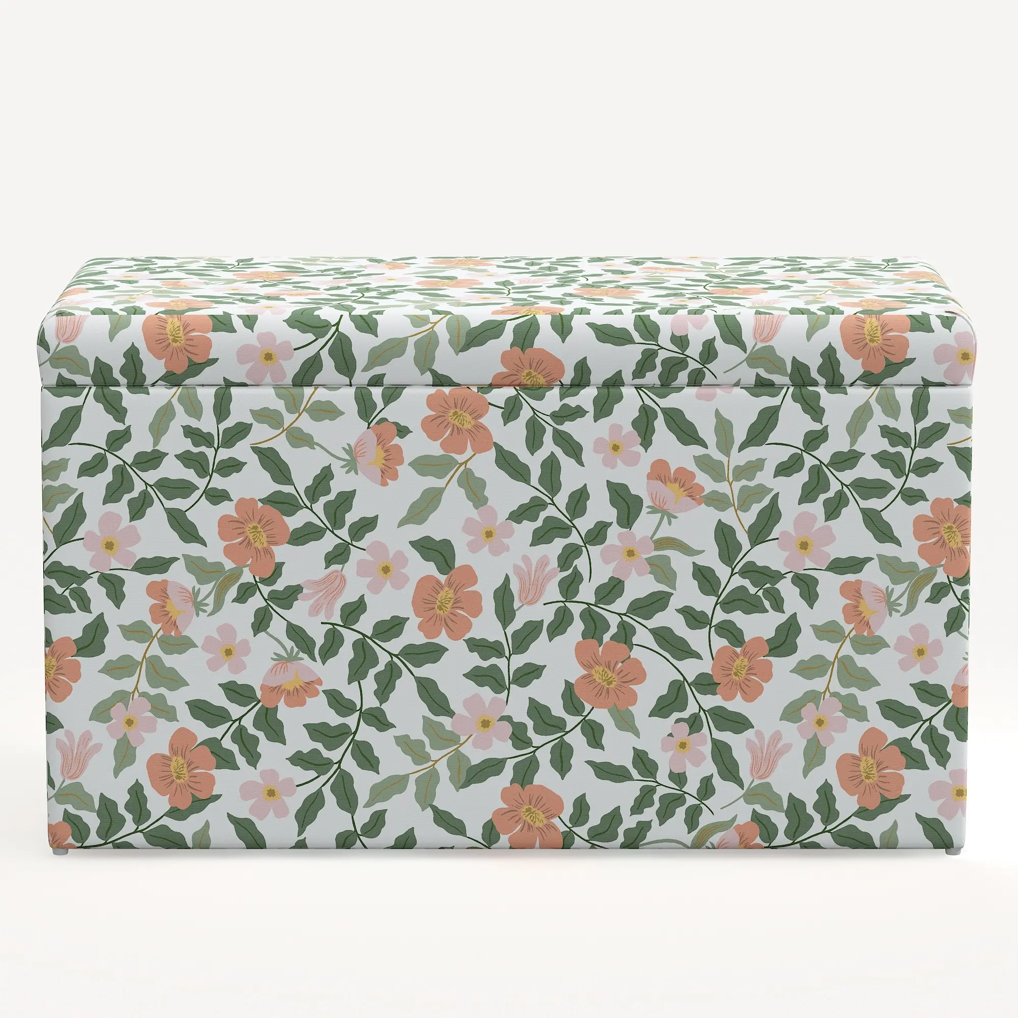 4325STRPCPRBLSCRMLCB Rifle Paper Co. Willie Primrose Blush & Cream Storage Bench-2